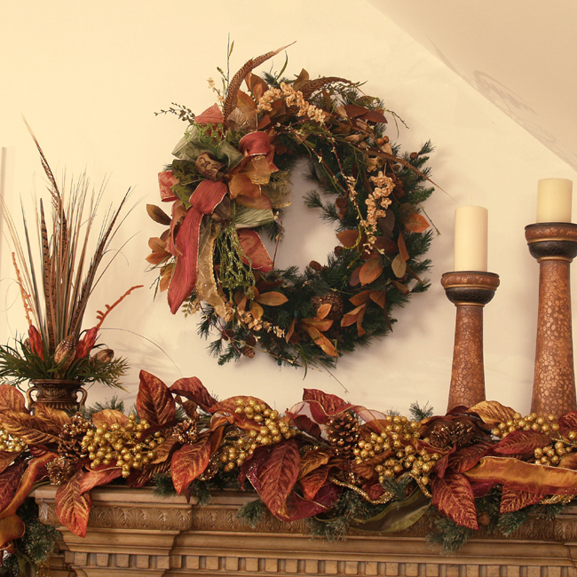 Christmas wreath and garland shops set